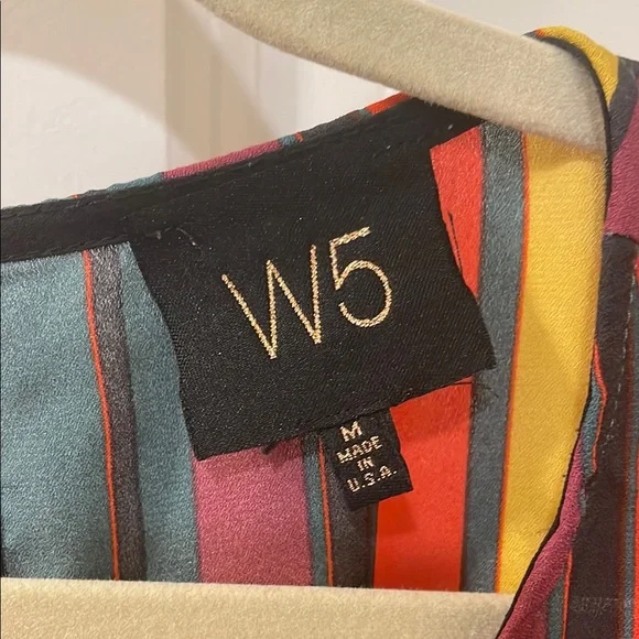 W5 Vintage Vibrant Relaxed Multi Color Women’s Medium Blouse great fall colors! - Picture 2 of 9